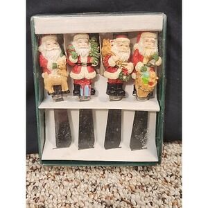 Set‎ of 4 Vintage 1995 Boston Warehouse Christmas Santa  Spreaders #12-128